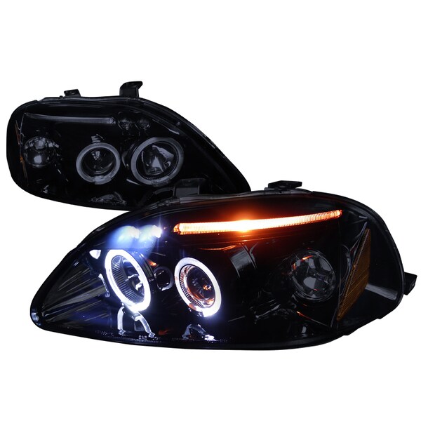 Spec-D Tuning 96-98 Honda Civic Halo LED Projector 2LHP-CV96G-TM - main